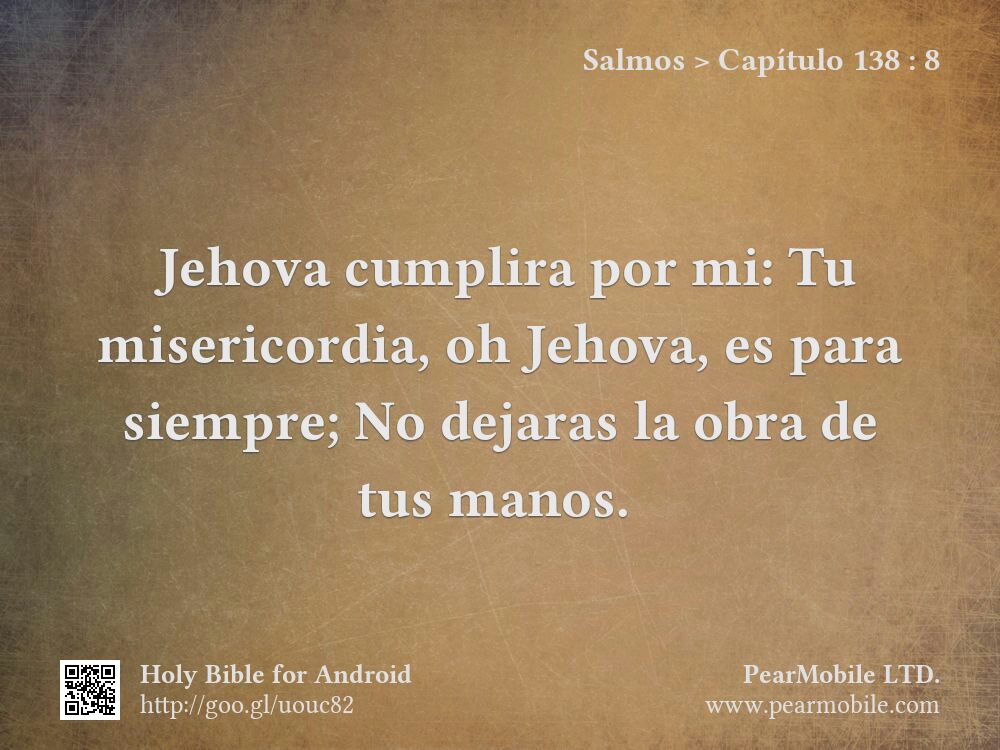 Salmos, Capítulo 138:8